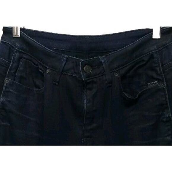 G Star Original Raw ARC 3D Dark Wash Skinny Mens Jeans 26×30 Zipper Pockets - Picture 2 of 6